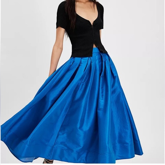 Free People Dresses & Skirts - Free People Vibrant Cobalt Blue Midi Skirt
